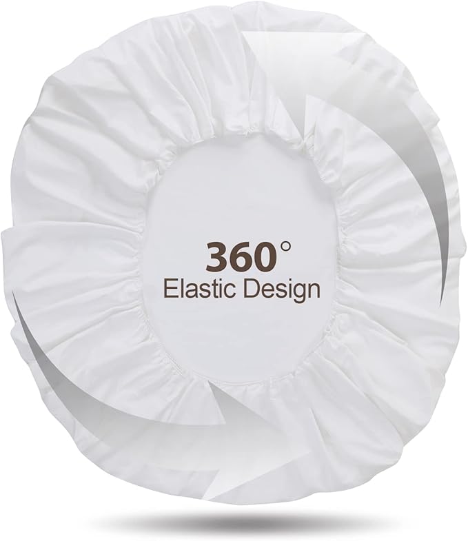 100% Egyptian Cotton Fitted Sheet King Size White, 600 Thread Count, 8-16" Deep - Image 7