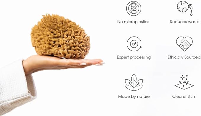 Naroa Soft Natural Sea Sponge | Gentle Loofah - Image 5