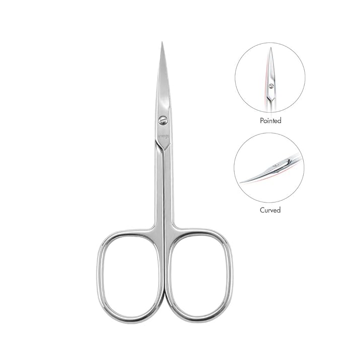 LIVINGO Premium Manicure Nail Scissors, Dry Skin Curved Blade 3.5 inch - Image 4