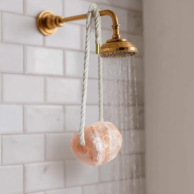 UMAID Himalayan Pink Salt Rock for Shower & Bath – Salt Buddy™ 2 lb Hanging - Image 2