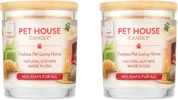 Pet House Scented Candles, Plant Based Pet Candle, Clean Burning, Long Lasting by OneFurAll