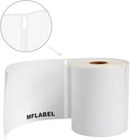 MFLABEL 4x6 Direct Thermal Shipping Labels - 4 Rolls, 220 Labels/Roll, Perforated Postage Paper with Alignment Hole, Compatible with 4XL LabelWriter 1744907 & 1755120, Rollo for USPS, UPS
