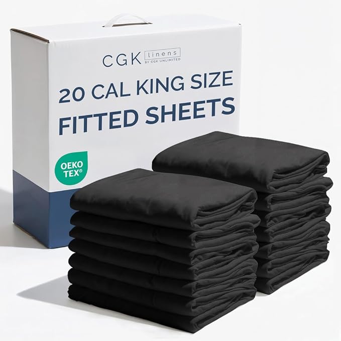 Bulk Case Pack of 20 Fitted Sheets by CGKUnlimited