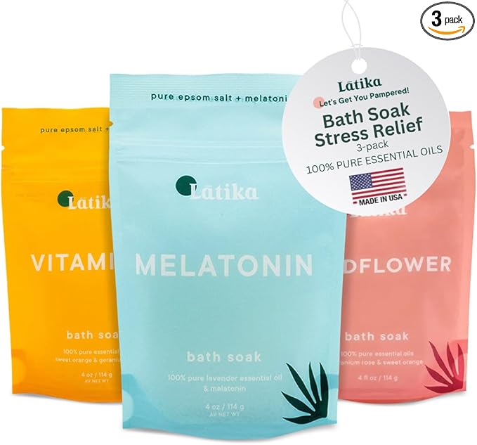 Latika Bath Soak Stress Relief Set of 3 by LatikaBeauty