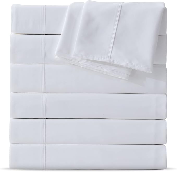 Maple&Stone King Flat Sheet 6 Pack, Premium Soft & Breathable, Brushed by MapleStone