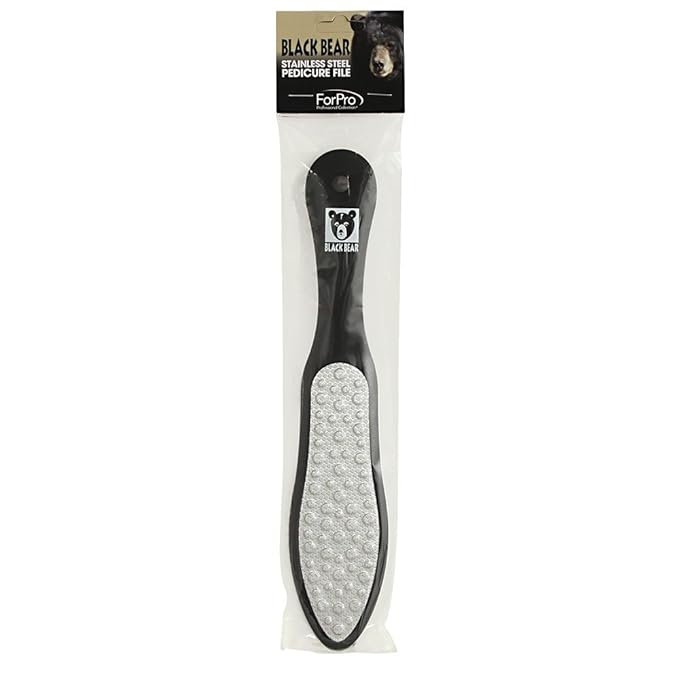 ForPro Black Bear Stainless Steel Pedicure File, Callus Remover Foot File - Image 2