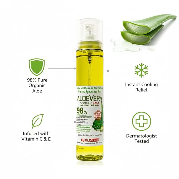 BioMiracle 98% Organic Aloe Vera Mist - Image 2