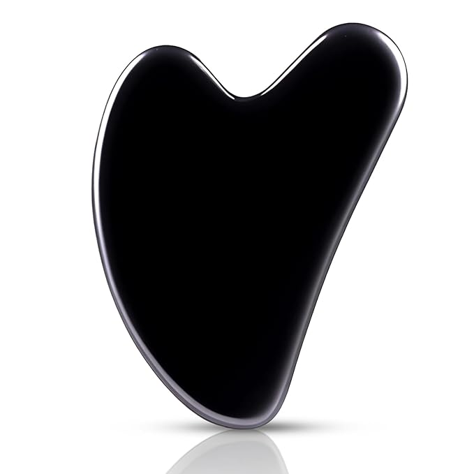 Gua Sha Facial Tools, Natural Obsidian Guasha Tool by FUIYOOCEN
