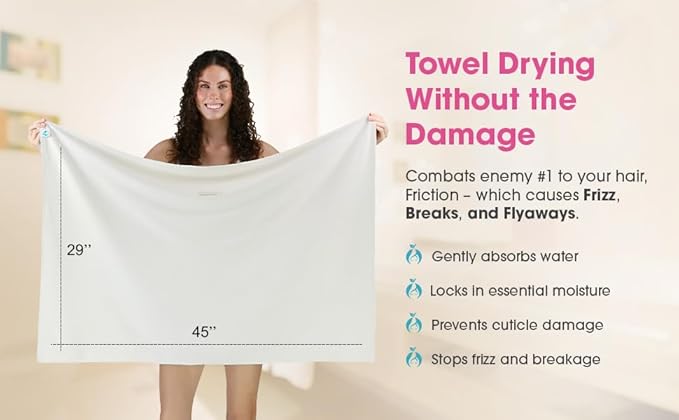 Hair RePear The Ultimate Hair Towel – Generous 29" x 45" Premium Cotton Hair - Image 6