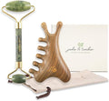 jade & timber Jade Roller & Green Sandalwood Gua Sha Set – Facial & Body by Unknown