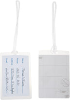 Juvale Self-Laminating Luggage Tags for Suitcases - 4.1 x 2.6 in Clear, Pack of 30 - Bulk Bag Tags with EVA Loops & DIY Paper Inserts - Business Card Luggage Tag