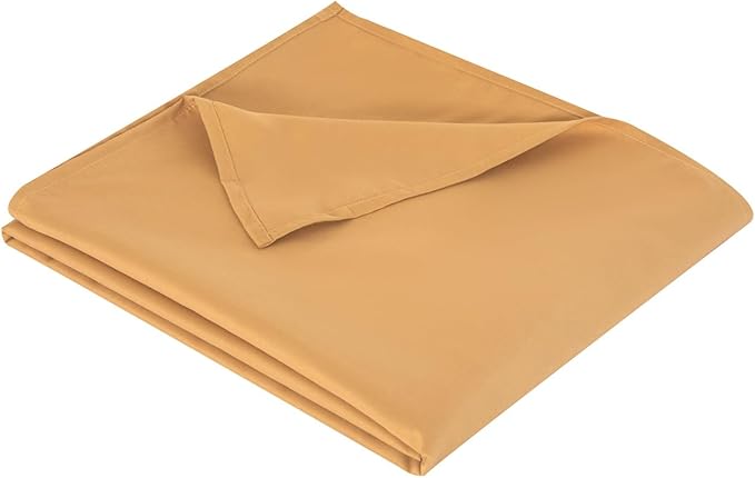 King Flat Sheet Only， 108x102Inch Light Brown by Hotella