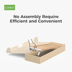 loukin Monitor Stand Riser for Desk, 22.4" x 8.3" Larger Computer Stand for Laptop, PC, Printer, Sturdy Desktop Computer Shelf with Non-Skid Rubber, Home Office, Natural Wood