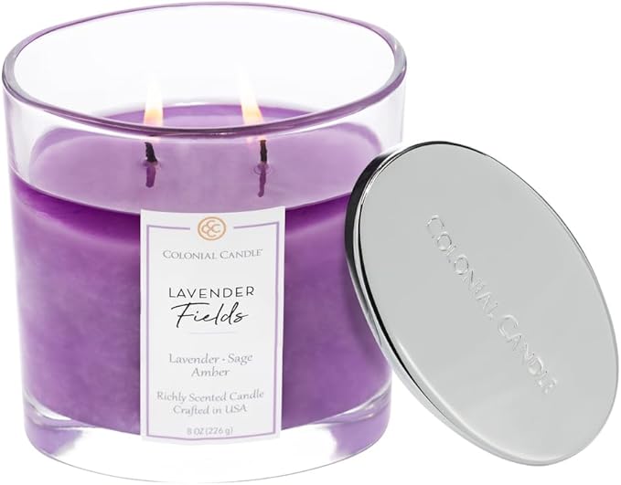Colonial Candle Lavender Fields Scented Candle Jar, Highly Fragranced Candles - Image 3