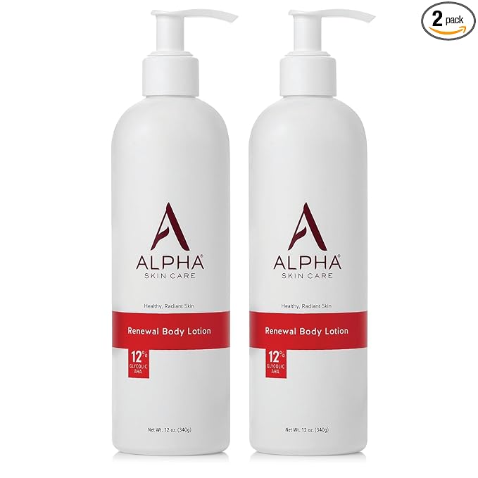 Alpha Skin Care Revitalizing Body Lotion, 12% Glycolic AHA, Simple & Effective by AlphaSkin
