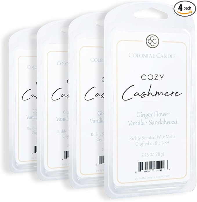 Colonial Candle Cozy Cashmere Scented Wax Melts, Wax Melt Warmer Cubes by ColonialCandle