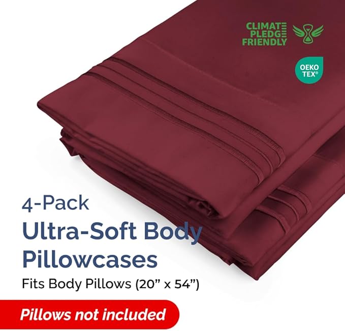 Body Pillowcases Set of 4-20x54 Long Body Pillow Case - Image 2