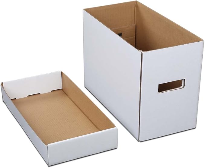 ANDPLAY 3 PCS Comic Book Storage Comic Book Box Holds 150-175 Comics Collapsible and Stackable Comic Short Box Moistureproof Comic Box Stackable Archival Cardboard