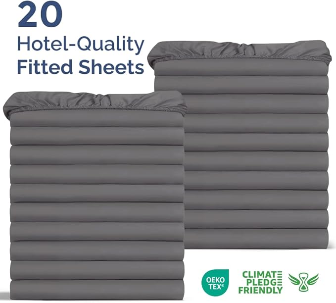 Bulk Case Pack of 20 Fitted Sheets - Image 2