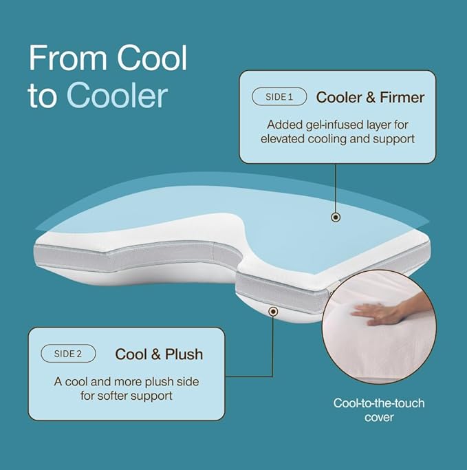 Coop Home Goods Cool+ Cut-Out Adjustable Pillow King - Image 6