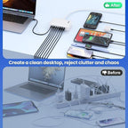 USB C Charger Block 515W[2025 Upgraded] GaN IV 8 Port Fast Charging Station Hub,Dual PD 100W USB C Laptop Charger Compatible with MacBook Pro/Air,iPad,iPhone 16/15,Galaxy S23/S24 Steam Deck Dell XPS