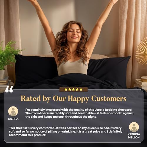 Utopia Bedding Queen Size Sheet Set – 4 Piece Bed Sheets, Soft and Breathable - Image 8