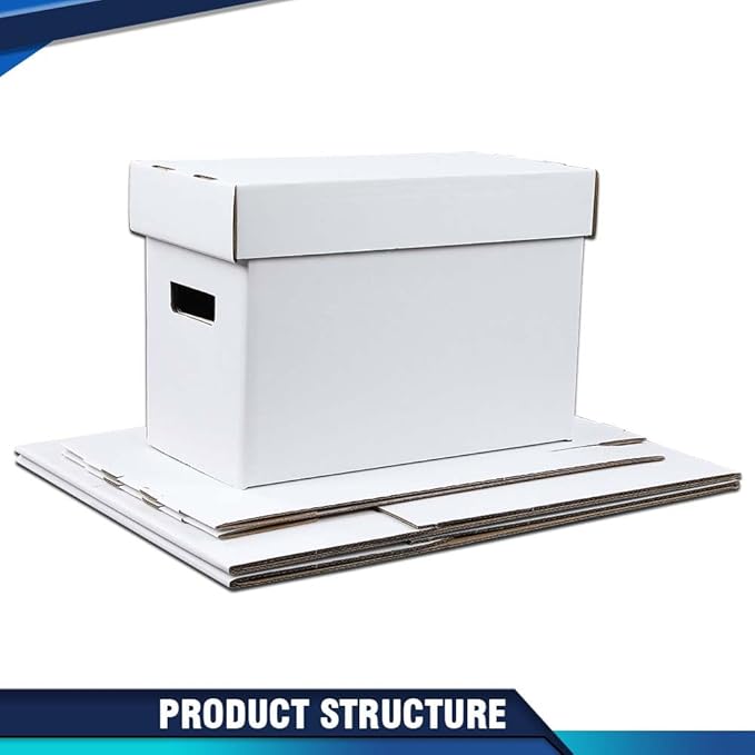 PIT66 3 Pack Comic Book Storage Comic Book Box Holds 150-175 Comics Collapsible and Stackable Comic Short Box Moistureproof Comic Box Stackable Archival Cardboard