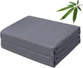 Bamboo Viscose Flat Sheets Only, 400 Thread Count Sateen Weave King Size Flat by ZaizaiHome