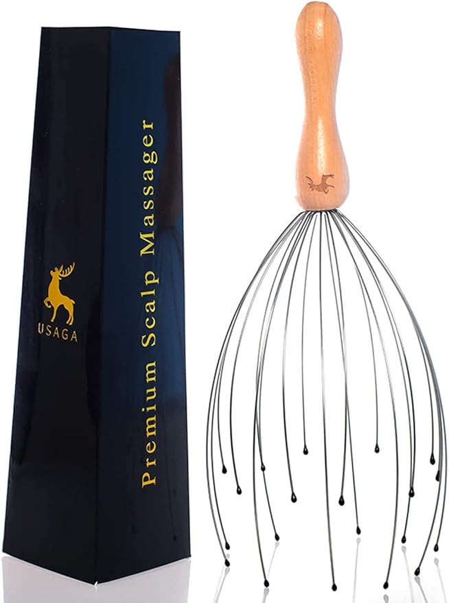 USAGA 20 Fingers Head Massager Head Scratcher Scalp Massager, Stocking Stuffers by USAGA