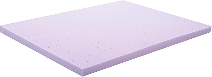 Lucid 3 Inch Lavender Memory Foam Mattress Topper, Full Size – Essential Oil - Image 7