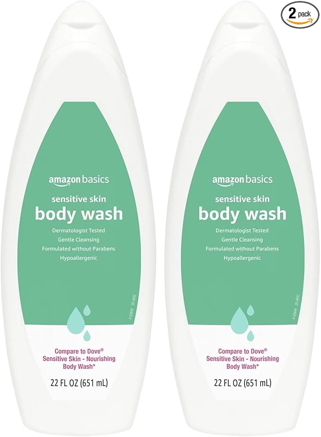 Amazon Basics Body Wash for Sensitive Skin, Hypoallergenic 22 fl oz by AmazonBasics
