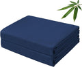 Bamboo Viscose Flat Sheets Only, 400 Thread Count Sateen Weave Queen Size Flat by ZaizaiHome