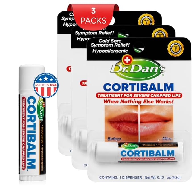 Dr. Dan's Cortibalm- 3 Pack- for Dry Cracked Lips - Image 3
