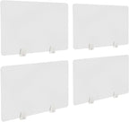 4PCS Desk Dividers Office Partitions,Privacy Desk Panel Protective, Frosted Acrylic with Clamps Classroom Privacy Shield for Offices Schools Call Centers 23.62x15.75in (Frosted Color)