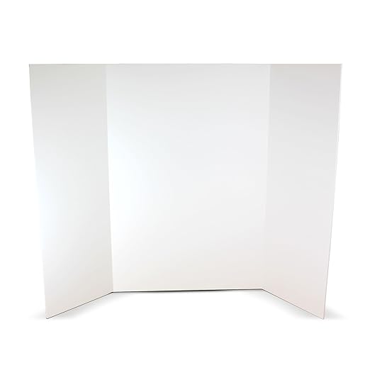 Flipside Products 36” x 48” Foam Project Boards for Presentations, Science Fair, School Projects, Event Displays and Trifold Picture Board - White - 24 Pack