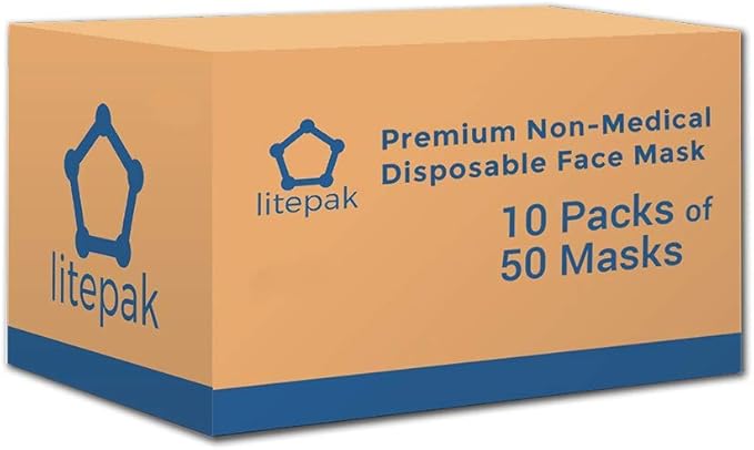 Litepak 500pcs Premium Disposable Face Mask SOFT 3ply Nose Wire - Image 7