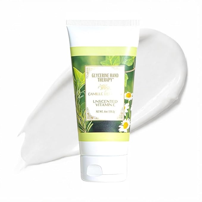 Camille Beckman Glycerine Hand Therapy Cream, Vitamin E Unscented, 6 Ounce by CamilleBeckman