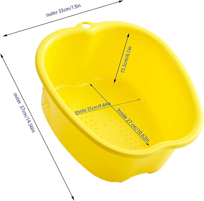 AXLOFO® Foot Soaking Bath Basin, Large Plastic Foot Soaking Tub, Feet Massage - Image 2
