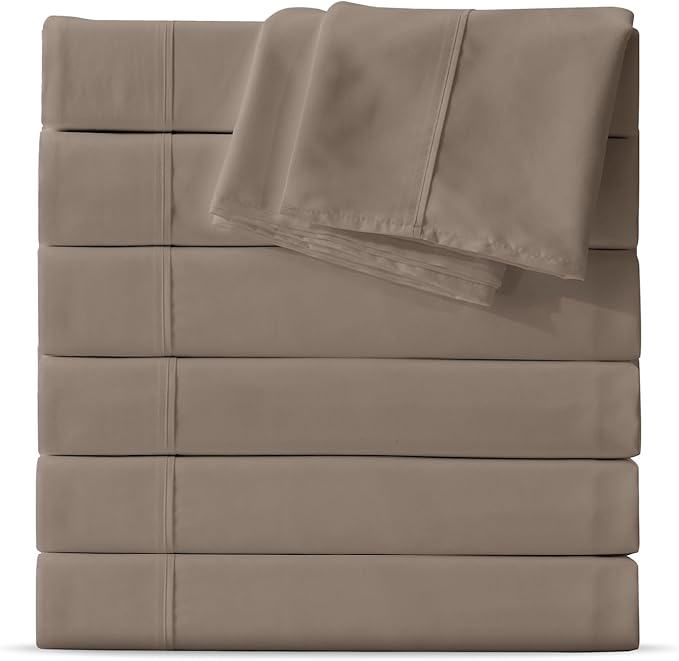 Maple&Stone Full Flat Sheet 6 Pack, Premium Soft & Breathable, Brushed by MapleStone