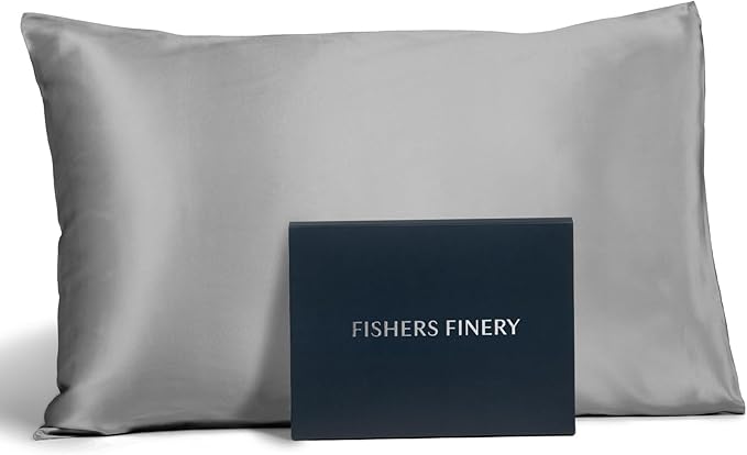 Fishers Finery 19mm 100% Pure Mulberry Silk Pillowcase, Quality Tested by FishersFinery