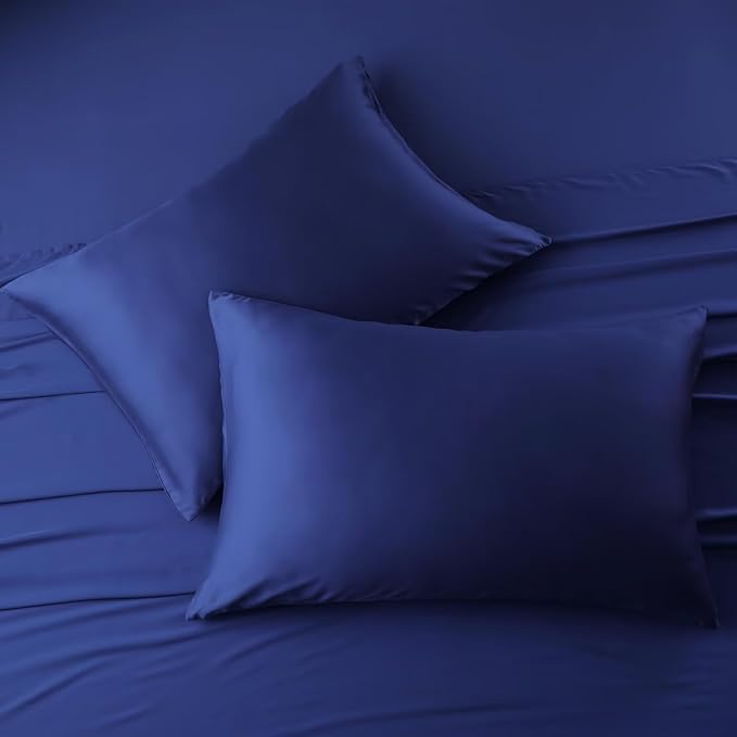 4 Pack Cooling Pillow Cases, Viscose Derived from Bamboo Pillow Protectors King - Image 7