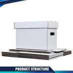 PIT66 5 Pcs Comic Book Storage Boxes, Holds 150-175 Comics Each, Collapsible, Stackable, Moistureproof, White, 15.83"L x 11.42"W x 7.87"H