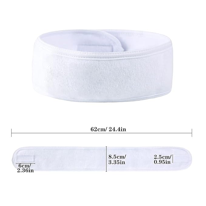 Facial Spa Headbands 4 PCS, Makeup Shower Bath Wrap Sport Headband Terry Cloth - Image 2
