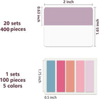 ELII 500 PCS Sticky Index Tabs 2 Inch Colorful Sticky Tabs for Notebooks, Page Markers Tabs for Binders