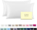Silk Pillow Cases 2 Pack Soft Breathable and Sliky King Size Pillow Cases Set by Suatien