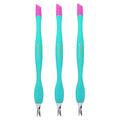 IVON 3pcs Cuticle Trimmer Pusher, Rubber Tip Soft on Nail Bed by IVON