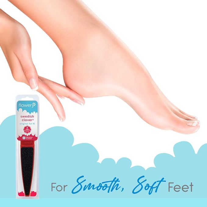 Flowery Original Swedish Clover Red Foot File – Stainless Steel Pedicure Foot - Image 2