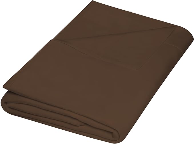 ZPECC Twin Flat Sheet Only 1 Pack, Durable Brown Top Bed Sheets Hypoallergenic by ZPECC-ABrandThatHasBeenFocusedOnBabyProductsFor18Years