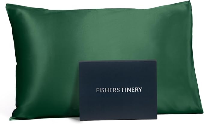 Fishers Finery 19mm 100% Pure Mulberry Silk Pillowcase, Quality Tested by FishersFinery