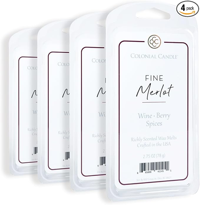 Colonial Candle Fine Merlot Wax Melts, Wax Melt Warmer Cubes, Long Lasting by ColonialCandle